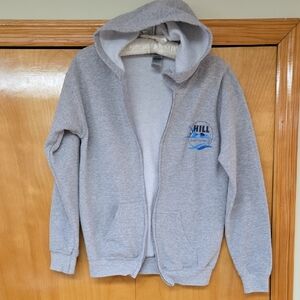 Grey Hoodie Sweatshirt Youth Large Hill Swimming